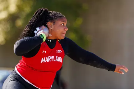 Ella O'Neall competes at the Navy Outdoor Invitational