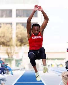 Nate Shields competes at the Navy Outdoor Invitational