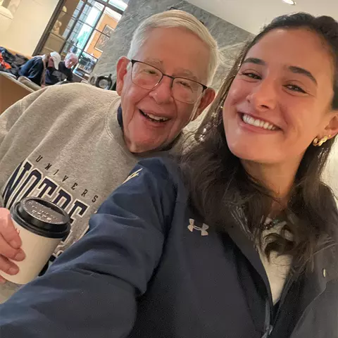 Kristen Shanahan and her grandfather