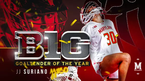 JJ Suriano Big Ten Goaltender of the Year Graphic
