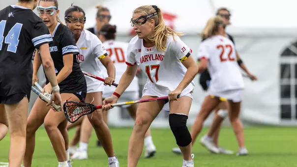 Maddy Sterling vs. Johns Hopkins in the Big Ten Semifinals in Ann Arbor, Michigan