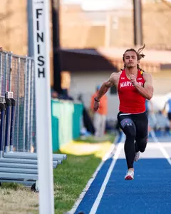 Femi Ayanbadejo competes at the Navy Outdoor Meet