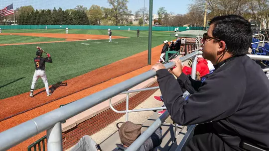 Diego Mendez attending a Maryland baseball game