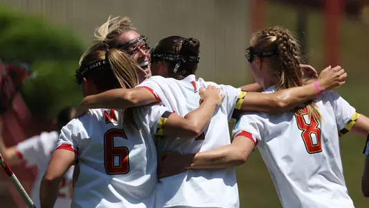 Maryland celebrates a goal against Rutgers