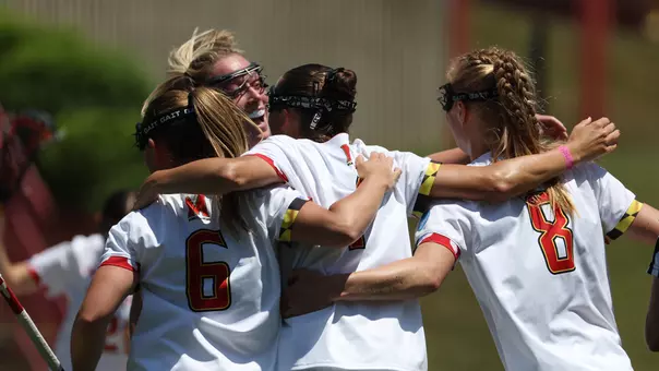 Maryland celebrates a goal against Rutgers