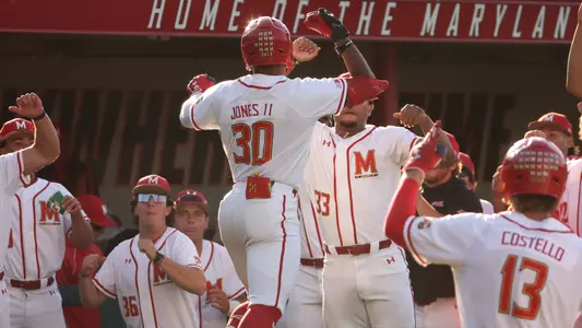 Paul Jones II Celebrates a grand slam against Georgetown