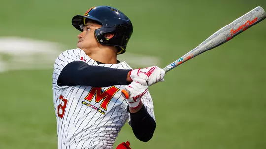 Bud Coombs at the plate for Maryland baseball