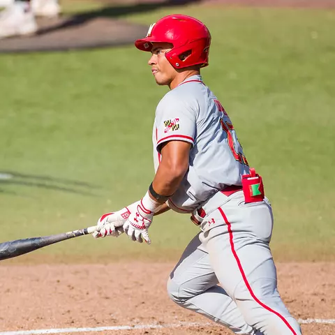 Bud Coombs at the plate for Maryland baseball