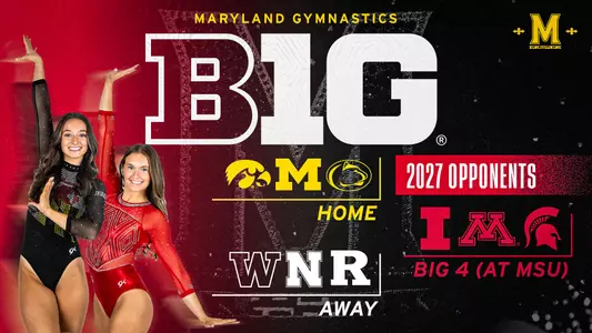 2027 Maryland gymnastics Schedule graphic
