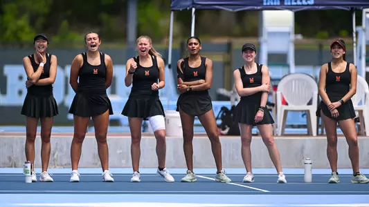 Maryland Women's Tennis Cheering on at the NCAA Tournament Against South Carolina