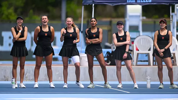 Maryland Women's Tennis Cheering on at the NCAA Tournament Against South Carolina