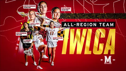 2026 Maryland Women's Lacrosse IWLCA Mid-Atlantic Team Graphic