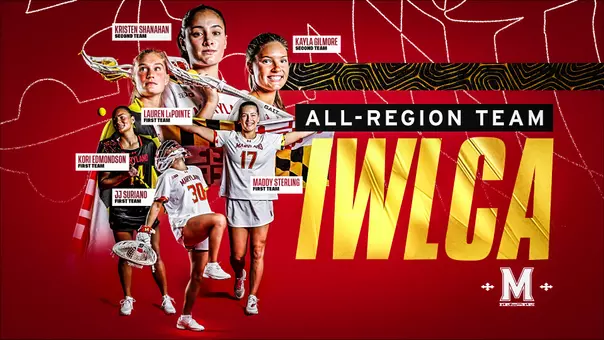 2026 Maryland Women's Lacrosse IWLCA Mid-Atlantic Team Graphic