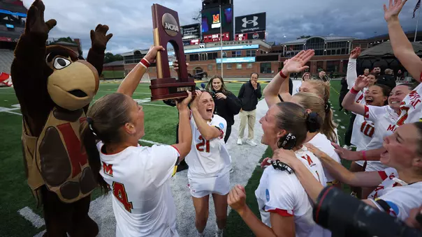 Maryland celebrates its 29th Final Four appearance after a win over Navy