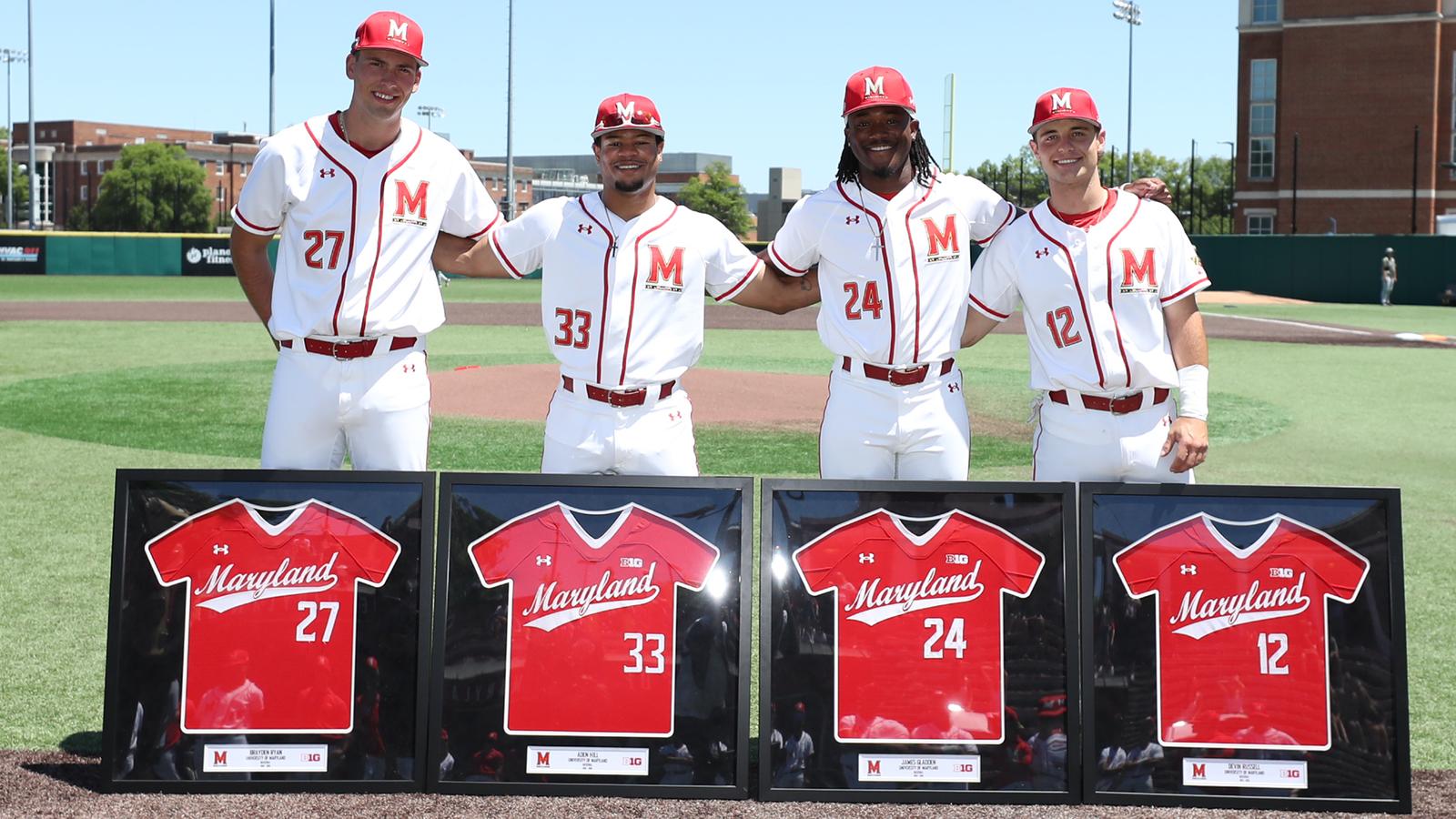 Maryland honors its senior class ahead of the final game of the 2026 regular season.