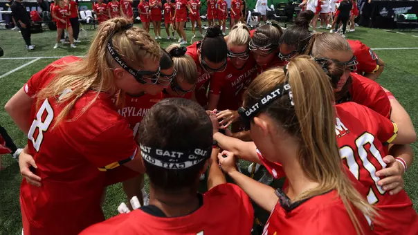 Maryland huddles before facing North Carolina in the NCAA Tournament