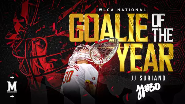 JJ Suriano IWLCA National Goaltender of the Year Graphic