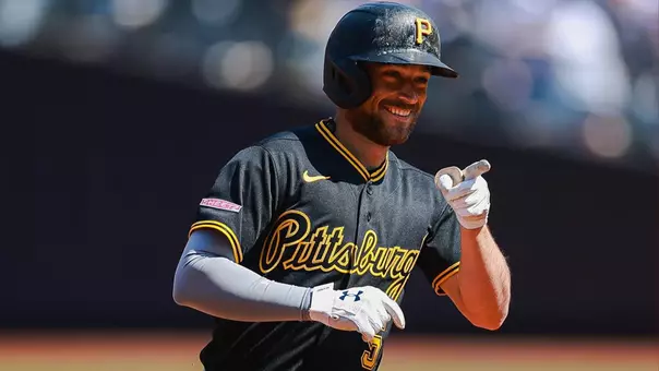 Brandon Lowe Photo in Pirates Uniform celebrating a home run