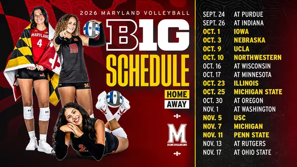 Big Ten Volleyball 2026 Conference Schedule Graphic with Dates