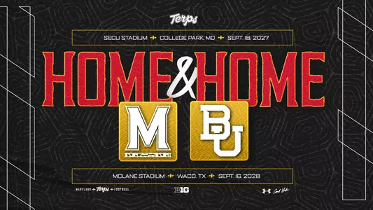 Maryland and Baylor home-and-home football series graphic