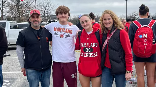 JJ Suriano with her family after a game