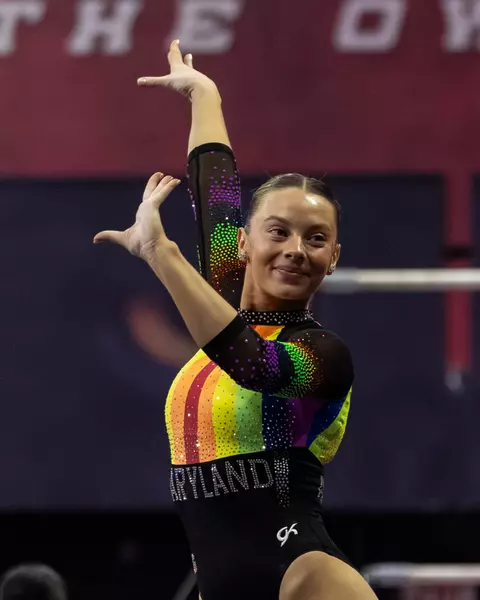 Josephine Kogler
Maryland Terrapins Women's Gymnastics vs the Temple Owls, Penn Quakers and the Towson Tigers at McGonigle Hall in Philadelphia, PA on Thursday, Mar. 5, 2026. Rose Fernandes/Maryland Terrapins