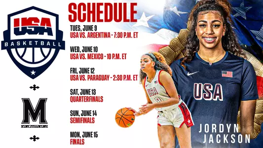 Jordyn Jackson USA U18 schedule graphic