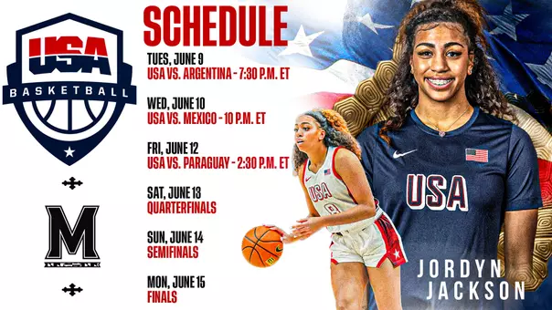 Jordyn Jackson USA U18 schedule graphic