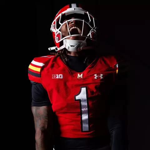 Wide Receiver Na'eem Abdul-Rahim Gladding (#1)
Photos from Football Content Photoshoot at Jones-Hill House in College Park, MD on Monday, Jun. 15, 2026.
Grayson Belanger/Maryland Terrapins