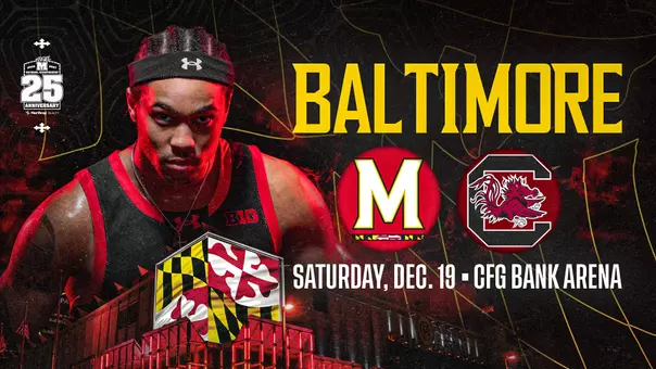 Maryland vs. South Carolina In Baltimore Game Announcement Graphic