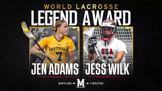 World Lacrosse Legend Award Graphic Jen Adams and Jess Wilk