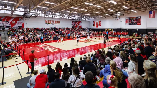 Stephen M. Schanwald Pavilion at XFINITY Center
Maryland Terrapins Volleyball vs Wisconsin Badgers at Stephen M. Schanwald Pavilion at XFINITY Center in College Park, MD on Sunday, Oct. 12, 2025.
Grayson Belanger/Maryland Terrapins