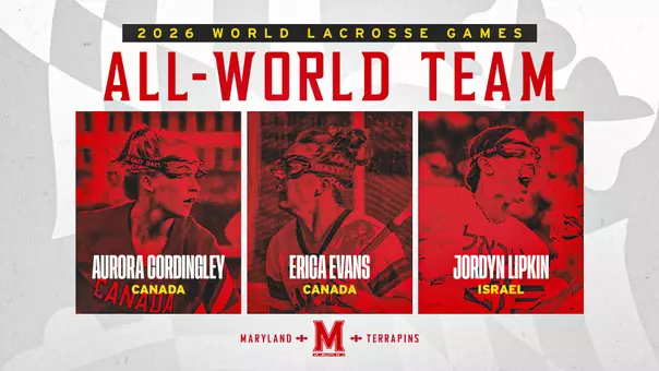 Jordyn Lipkin, Erica Evans and Aurora Cordingley, 2026 World Lacrosse Women's Championship All-World Team Graphic