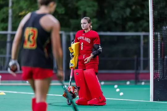 Goalkeeper Alyssa Klebasko (1)
Photos from Field Hockey practice at Field Hockey & Lacrosse Complex in College Park, MD on Friday, Aug. 7, 2026.
Mackenzie Miles/Maryland Terrapins