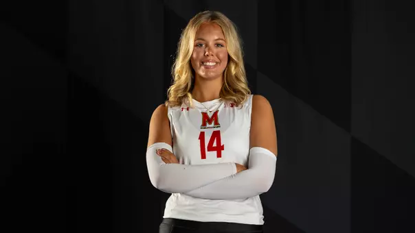 Ellis Crawford Volleyball Posed Black Background