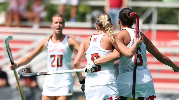 Maryland celebrates a goal against Temple