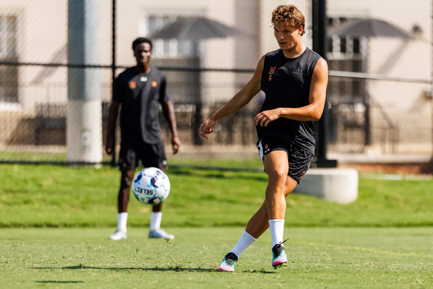 Midfielder Leon Koehl (6)
Photos from Men's Soccer practice at Ludwig Field in College Park, MD on Tuesday, Aug. 4, 2026.
Allison Mize/Maryland Terrapins