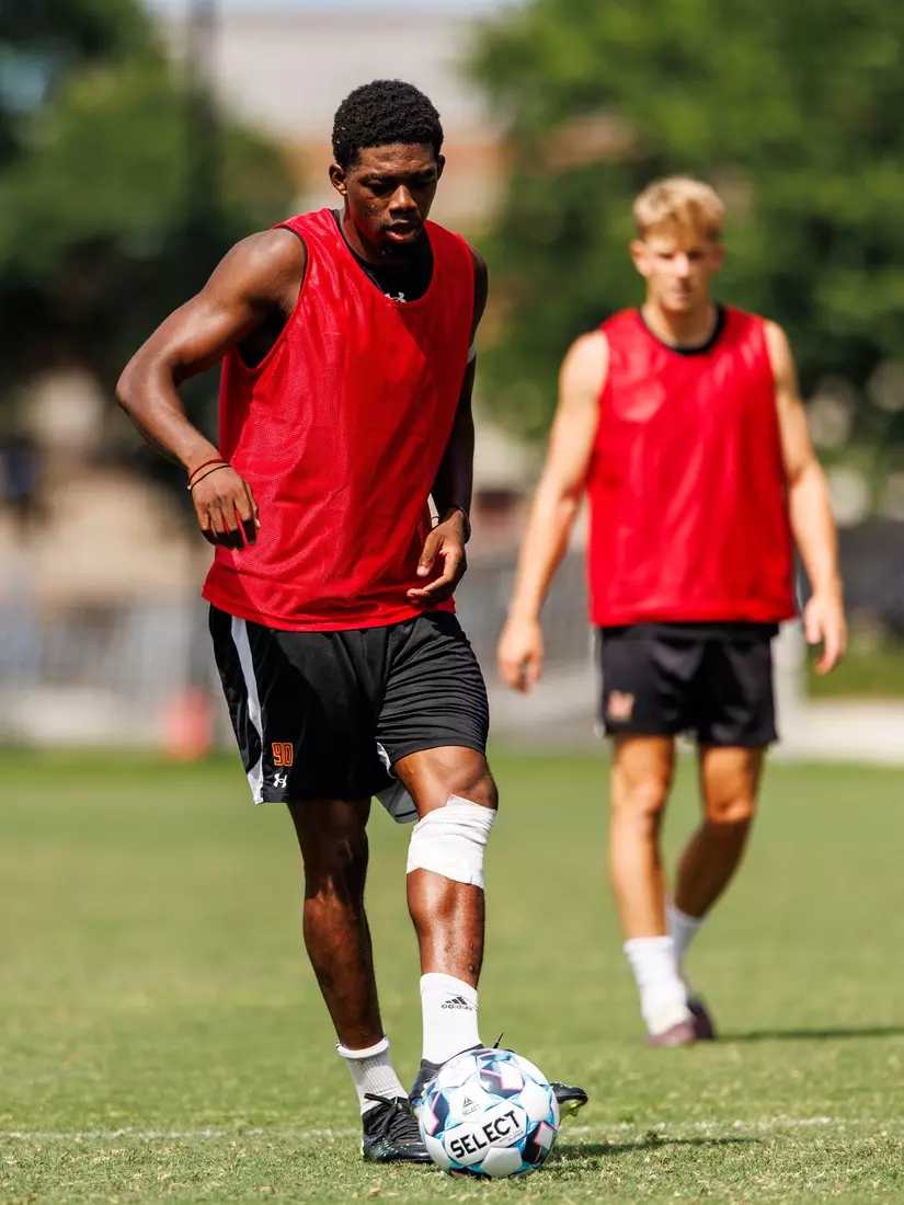 Defender Farouk Cisse (90)
Photos from Men's Soccer practice at Ludwig Field in College Park, MD on Tuesday, Aug. 4, 2026.
Allison Mize/Maryland Terrapins