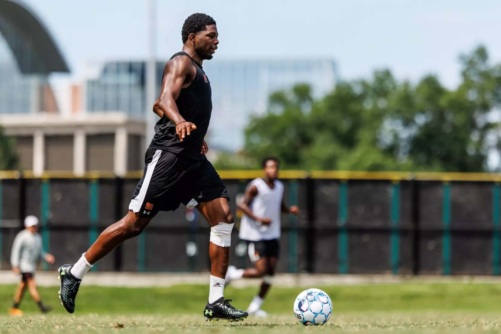 Defender Farouk Cisse (90)
Photos from Men's Soccer practice at Ludwig Field in College Park, MD on Tuesday, Aug. 4, 2026.
Allison Mize/Maryland Terrapins