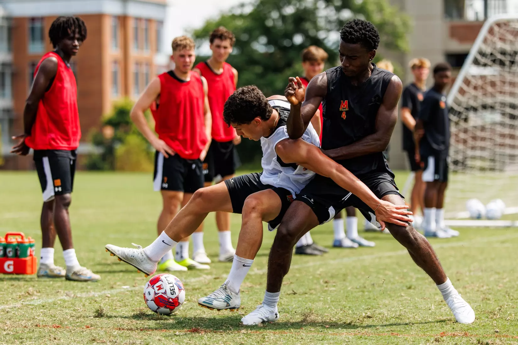 Forward Said El Eyssami (99), Midfielder Jason Atakora (4)
Photos from Men's Soccer practice at Ludwig Field in College Park, MD on Tuesday, Aug. 4, 2026.
Allison Mize/Maryland Terrapins