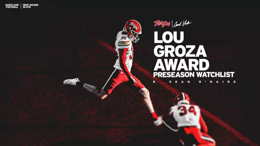 Sean O'Haire 2026 Lou Groza Collegiate Place-Kicker Award Graphic