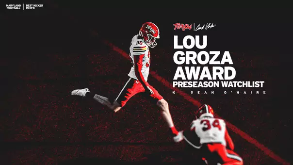 Sean O'Haire 2026 Lou Groza Collegiate Place-Kicker Award Graphic