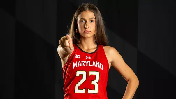 Aida Ierubino poses at Maryland Field Hockey content day