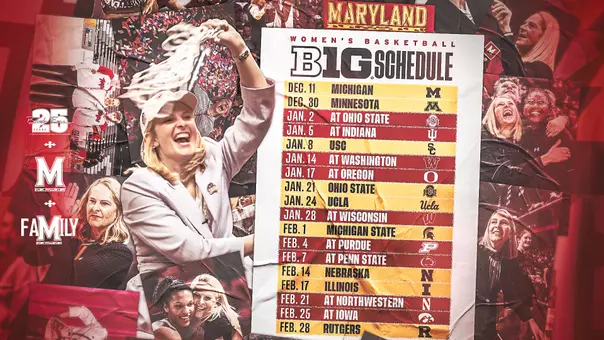 WBB Big Ten Schedule Release graphic