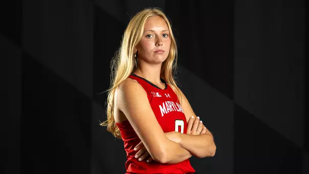 Ella Beach Poses at Maryland Field Hockey Content Day