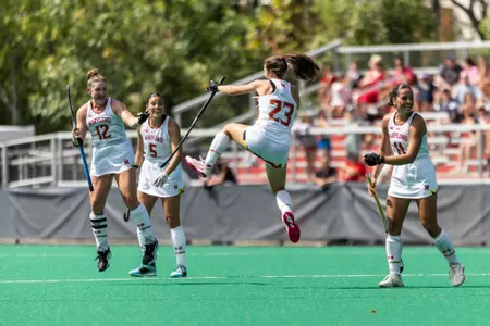 Aida Ierubino celebrates after scoring her second career goal against Temple