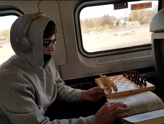 Philip Noyes plays chess