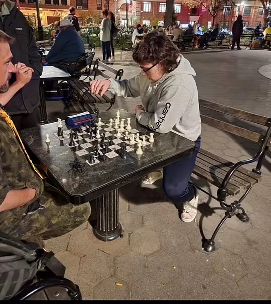 Philip Noyes plays chess