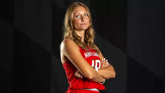 Kendall Gilmore poses at Maryland Field Hockey content day