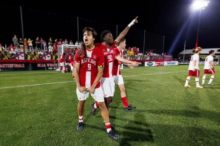 Rodrigo celebrating on the field with his teammate